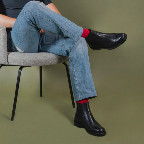 Frank Daniel - Bottines Chelsea À Motif Fleuri - Noir - Homme