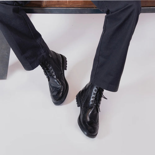 Frank Daniel - Bottines À Enjoliveurs À Ailettes - Noir - Homme