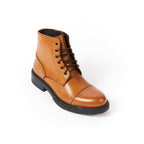 Frank Daniel - Lace-Up Boot with Reinforced Toe - Brown - Women