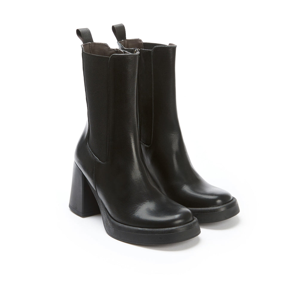 Frank Daniel - Botines Chelsea Con Tacón - Negro - Mujer