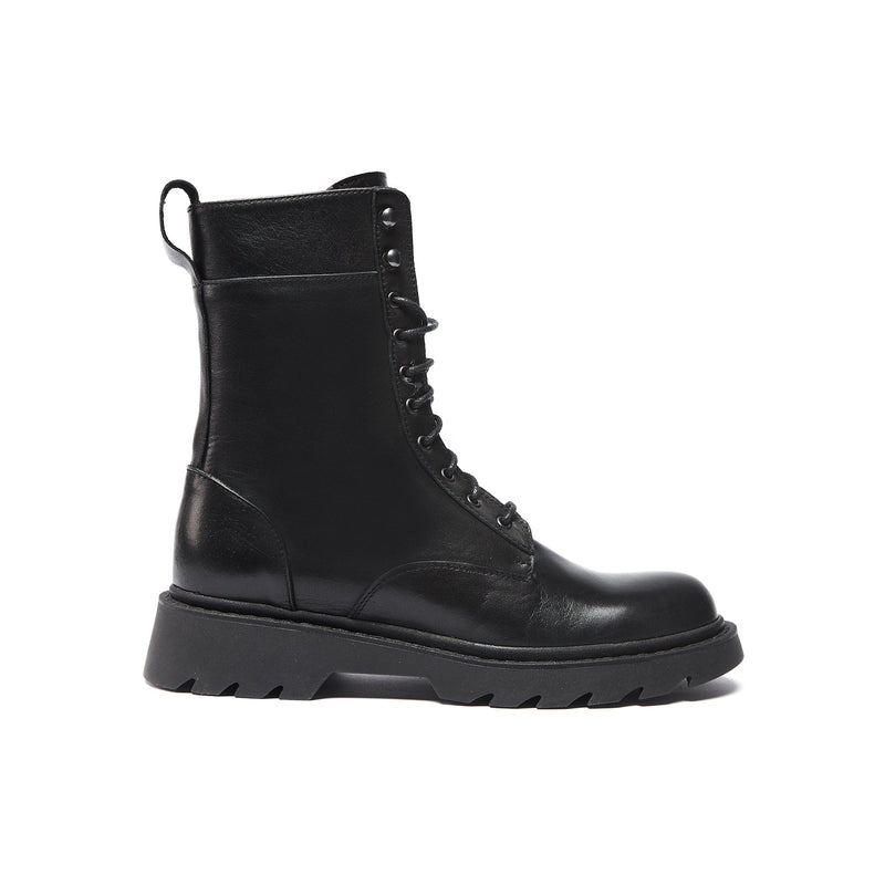 Frank Daniel - Bottines À Lacets Montantes - Noir - Femme