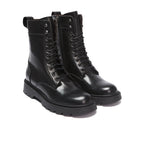 Frank Daniel - Bottines À Lacets Montantes - Noir - Femme