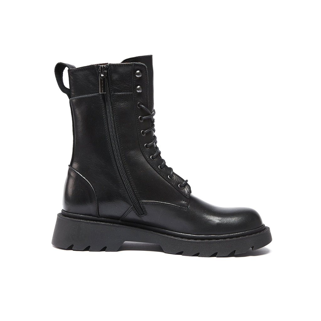 Frank Daniel - Bottines À Lacets Montantes - Noir - Femme