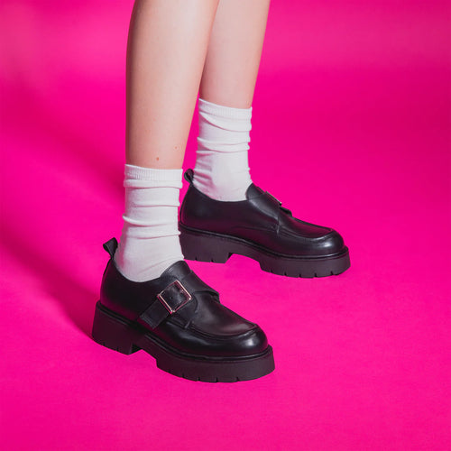 Frank Daniel - Mocassin À Boucle - Noir - Femme