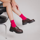 Frank Daniel - Mocassin À Boucle - Marron Foncé - Femme