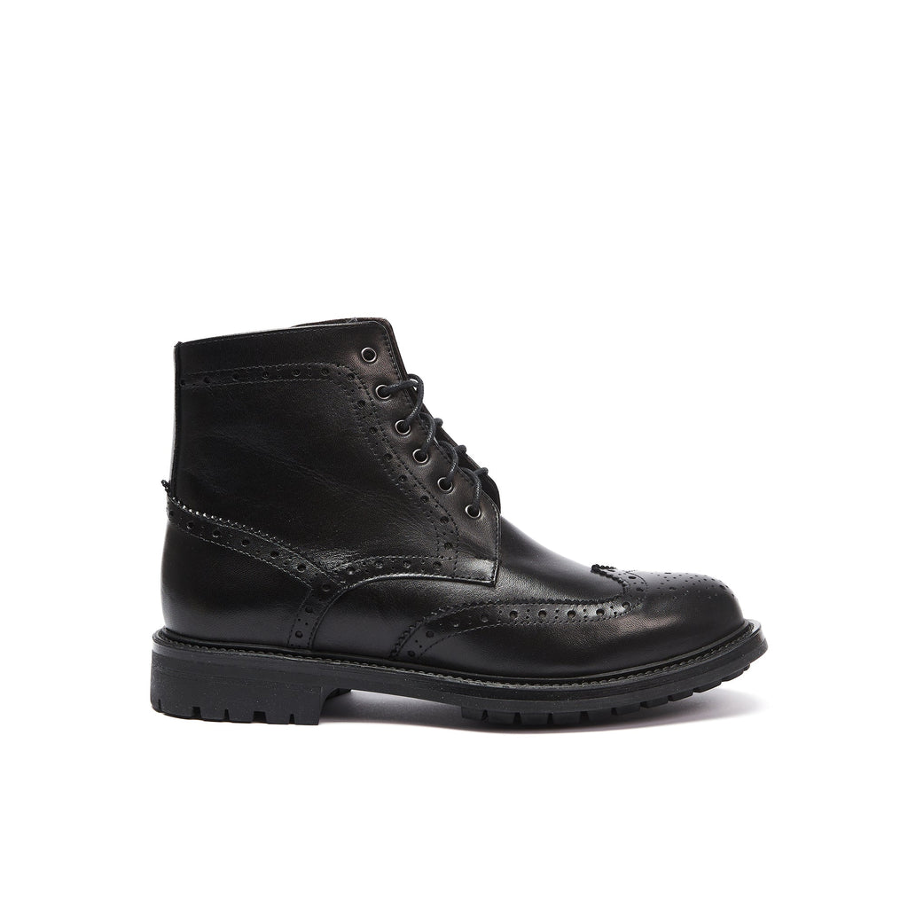 Frank Daniel - Lace-up Boots With Fins - Black - Women