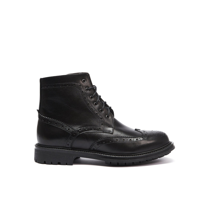 Frank Daniel - Botas Con Cordones Y Aletas - Negro - Mujer