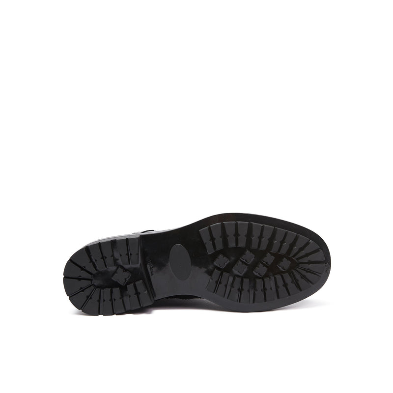 Frank Daniel - Botas Con Cordones Y Aletas - Negro - Mujer