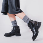 Frank Daniel - Lace-up Boots With Fins - Black - Women