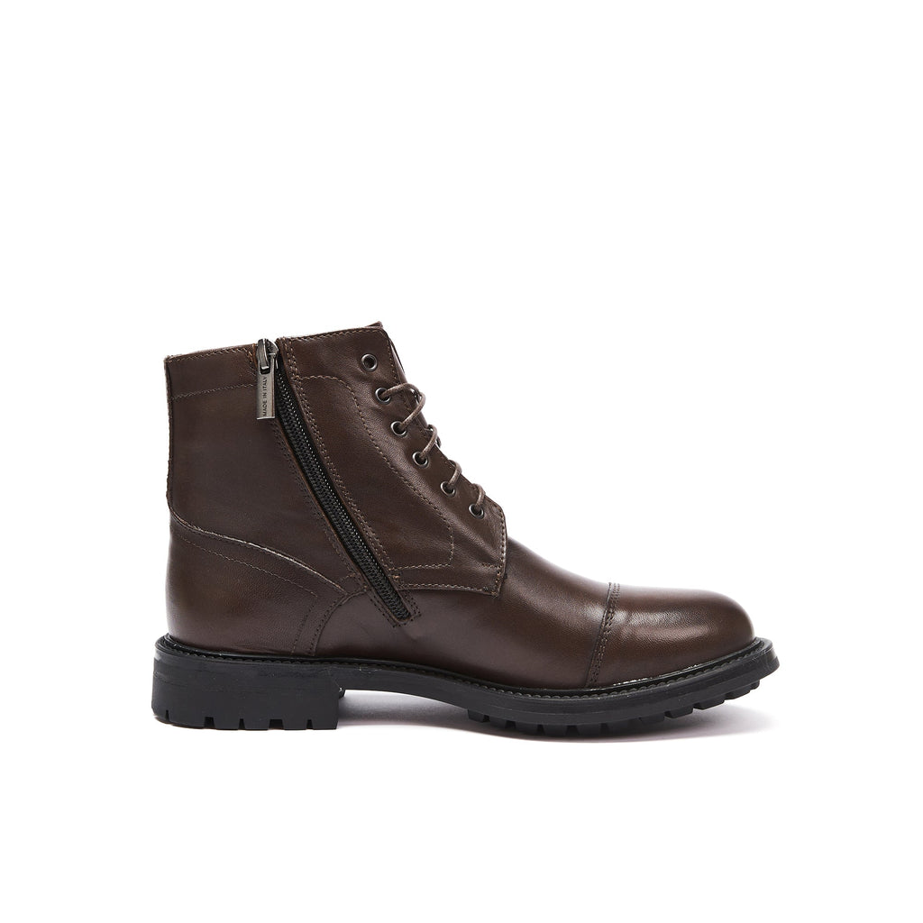 Frank Daniel - Botte À Lacets Et Bout Renforcé - Marron Foncé - Femme