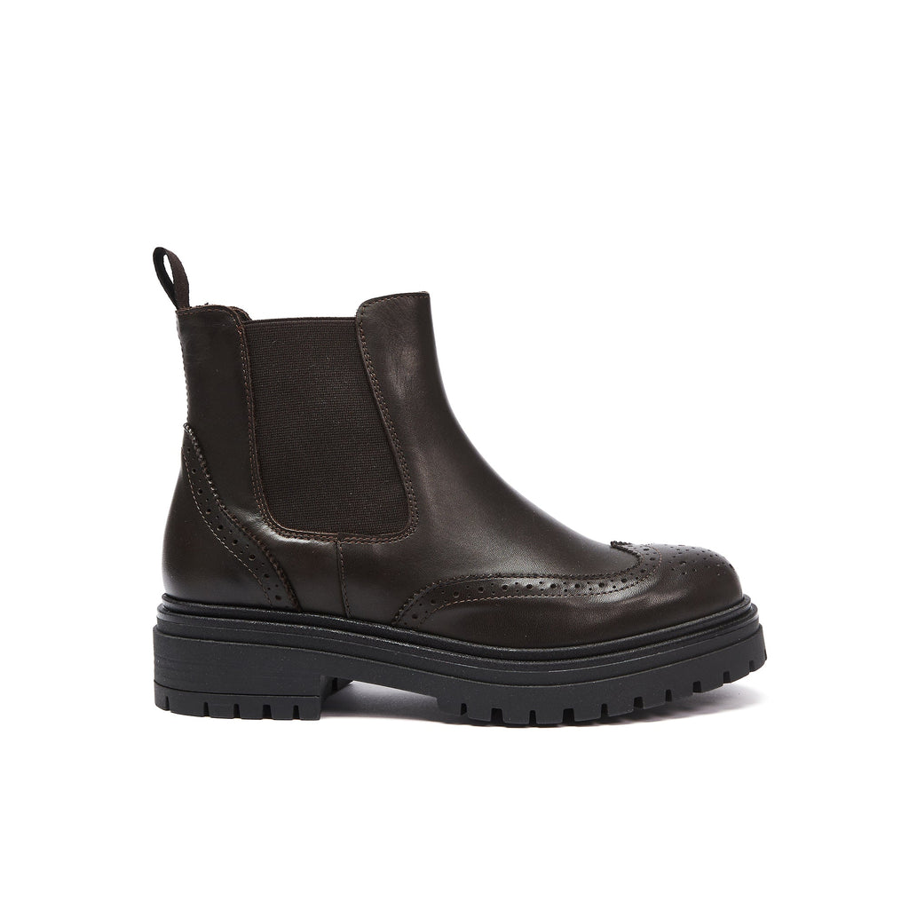 Frank Daniel - Botas Chelsea de punta alada - Marrón oscuro - Mujer