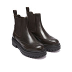 Frank Daniel - Botas Chelsea de punta alada - Marrón oscuro - Mujer