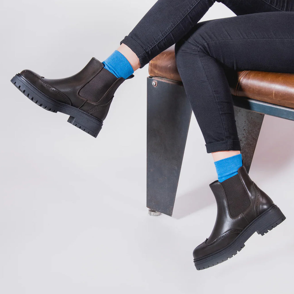 Frank Daniel - Botas Chelsea de punta alada - Marrón oscuro - Mujer