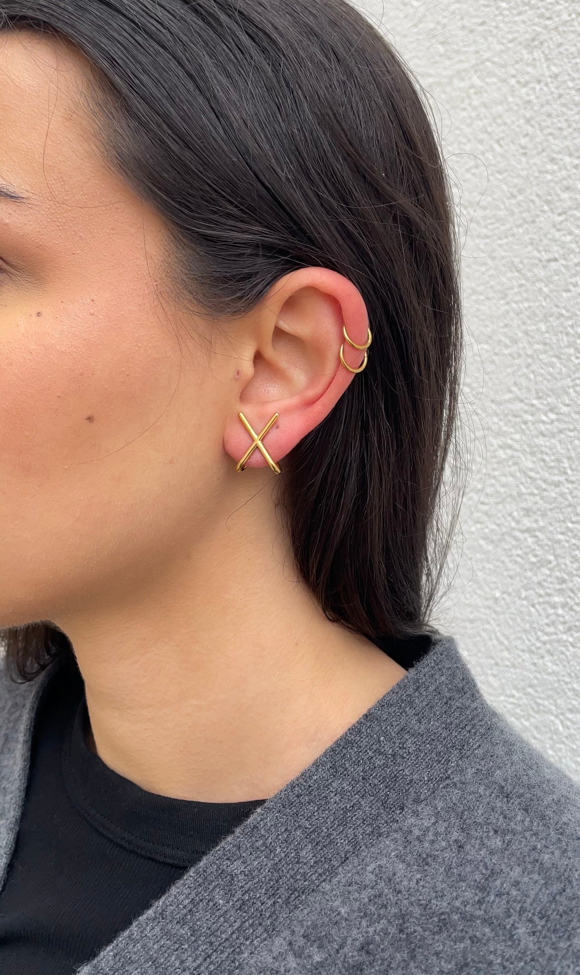 Boucles D'Oreilles Cross