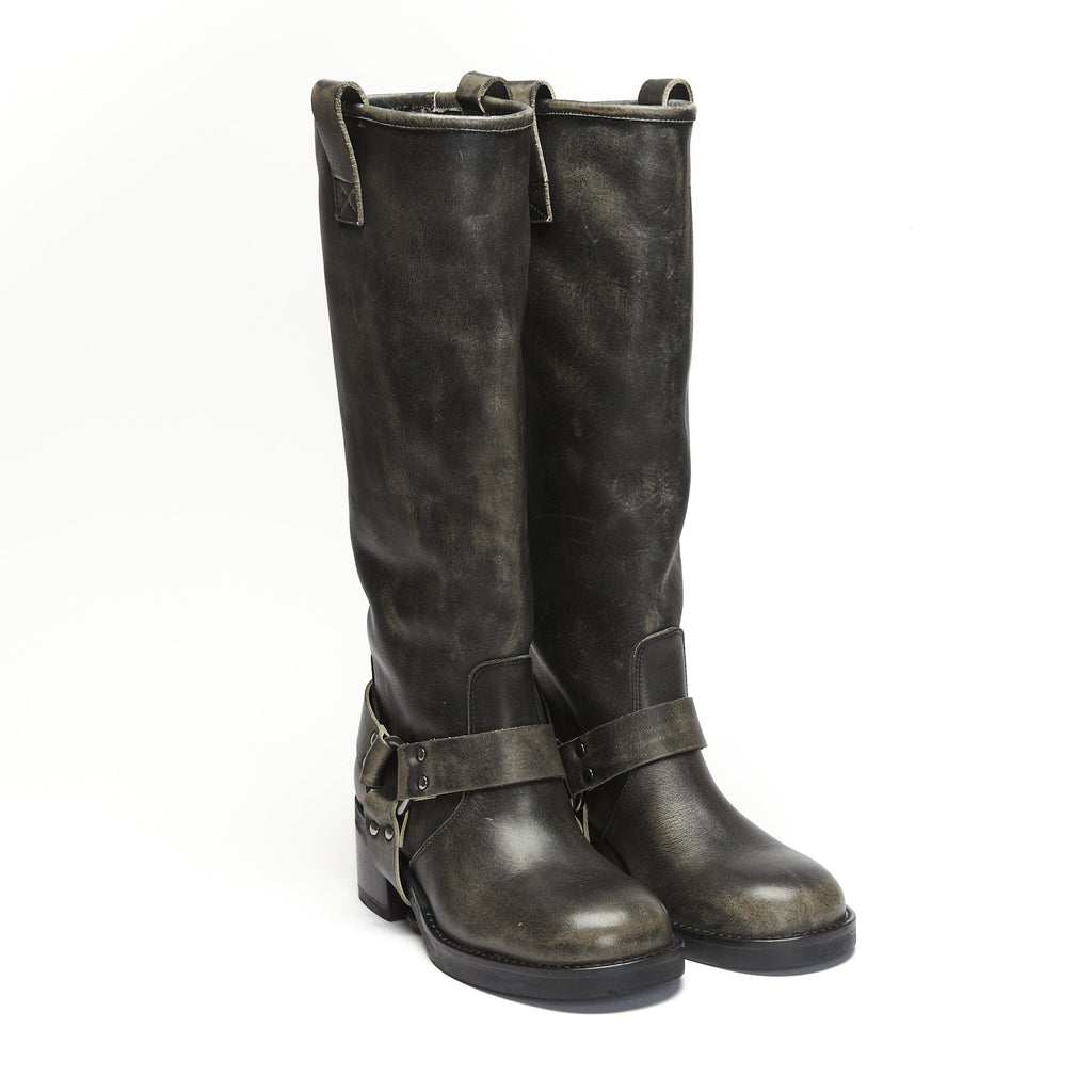Frank Daniel - Botas de Motorista - Negro - Mujer