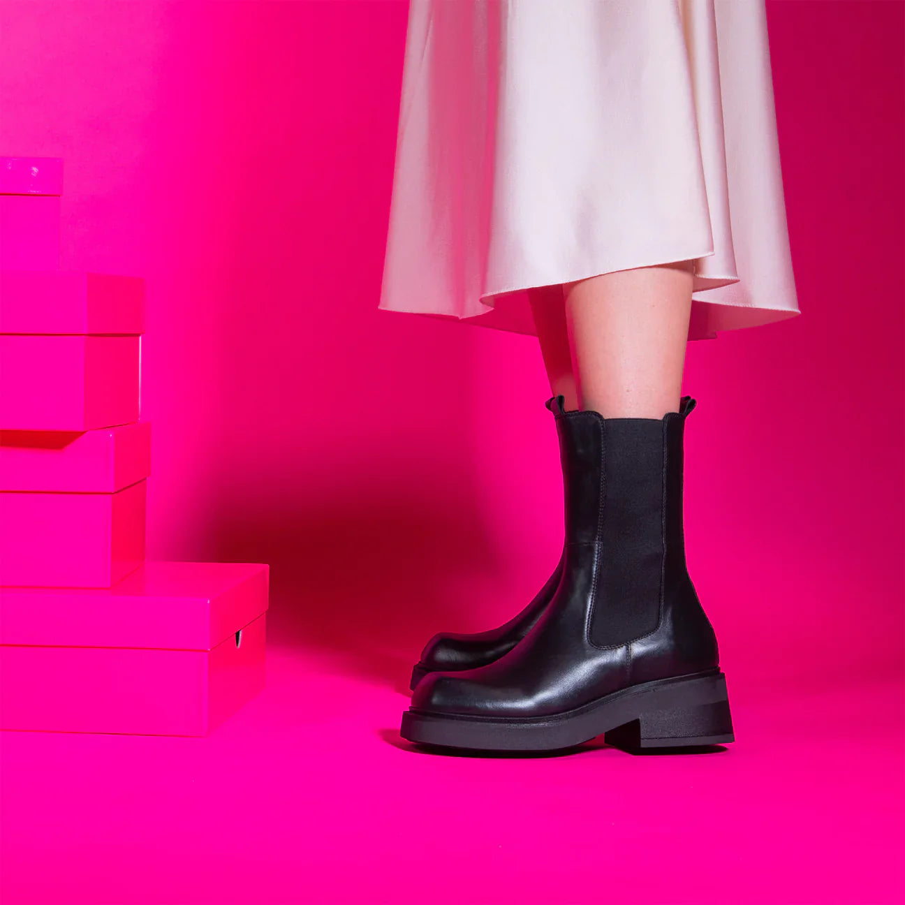 Frank Daniel - Bottes Chealsea - Noir - Femme