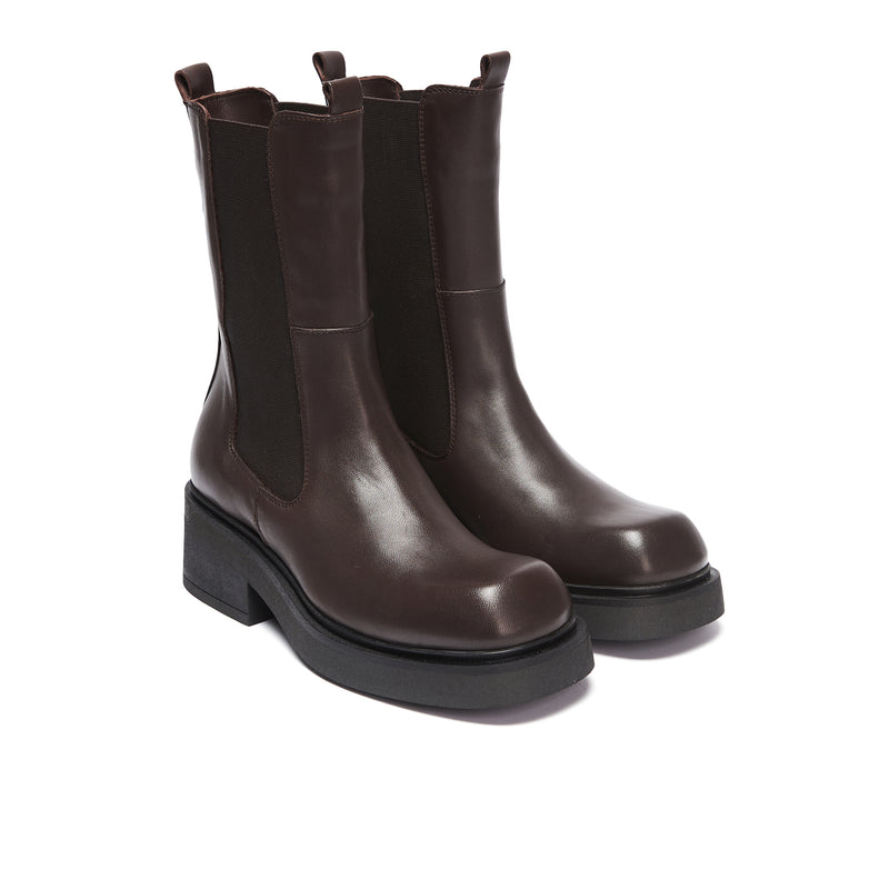 Frank Daniel - Bottes Chealsea - Marron Foncé - Femme