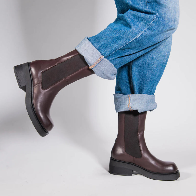 Frank Daniel - Bottes Chealsea - Marron Foncé - Femme