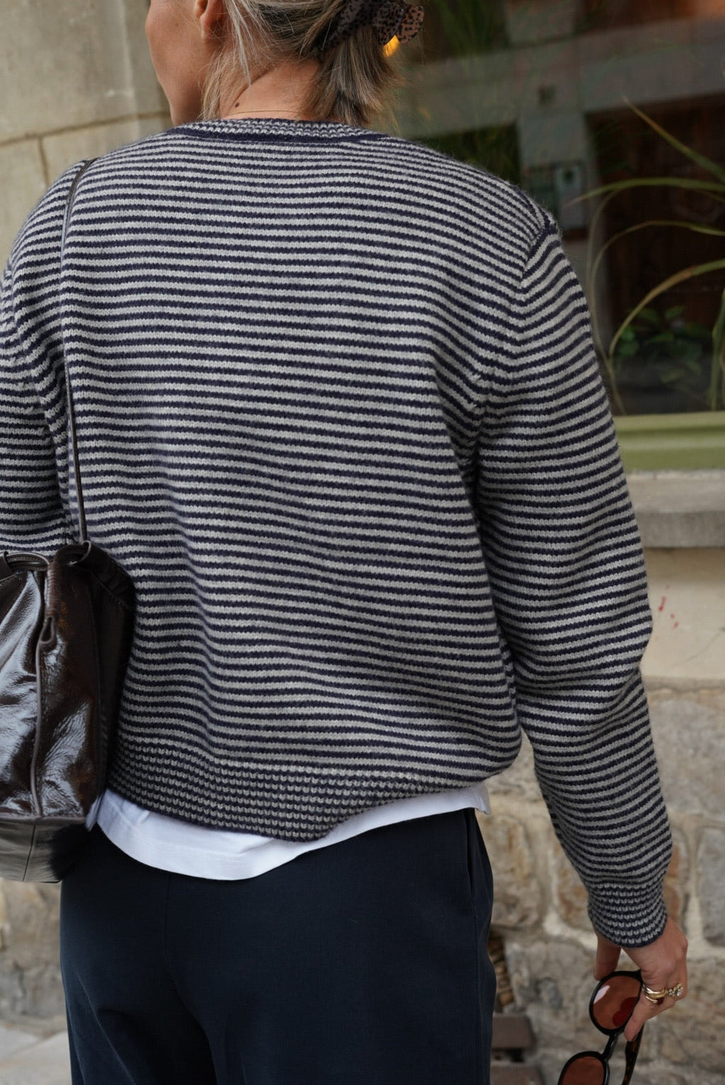 Clément Striped Vest Navy/Grey