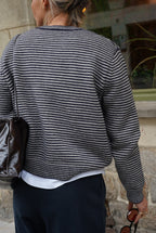 Clément Striped Vest Navy/Grey