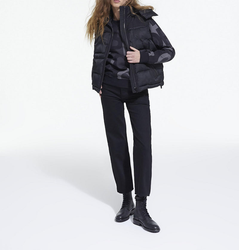 The Kooples - Sleeveless Down Jacket With Contrasted Yoke - Femme