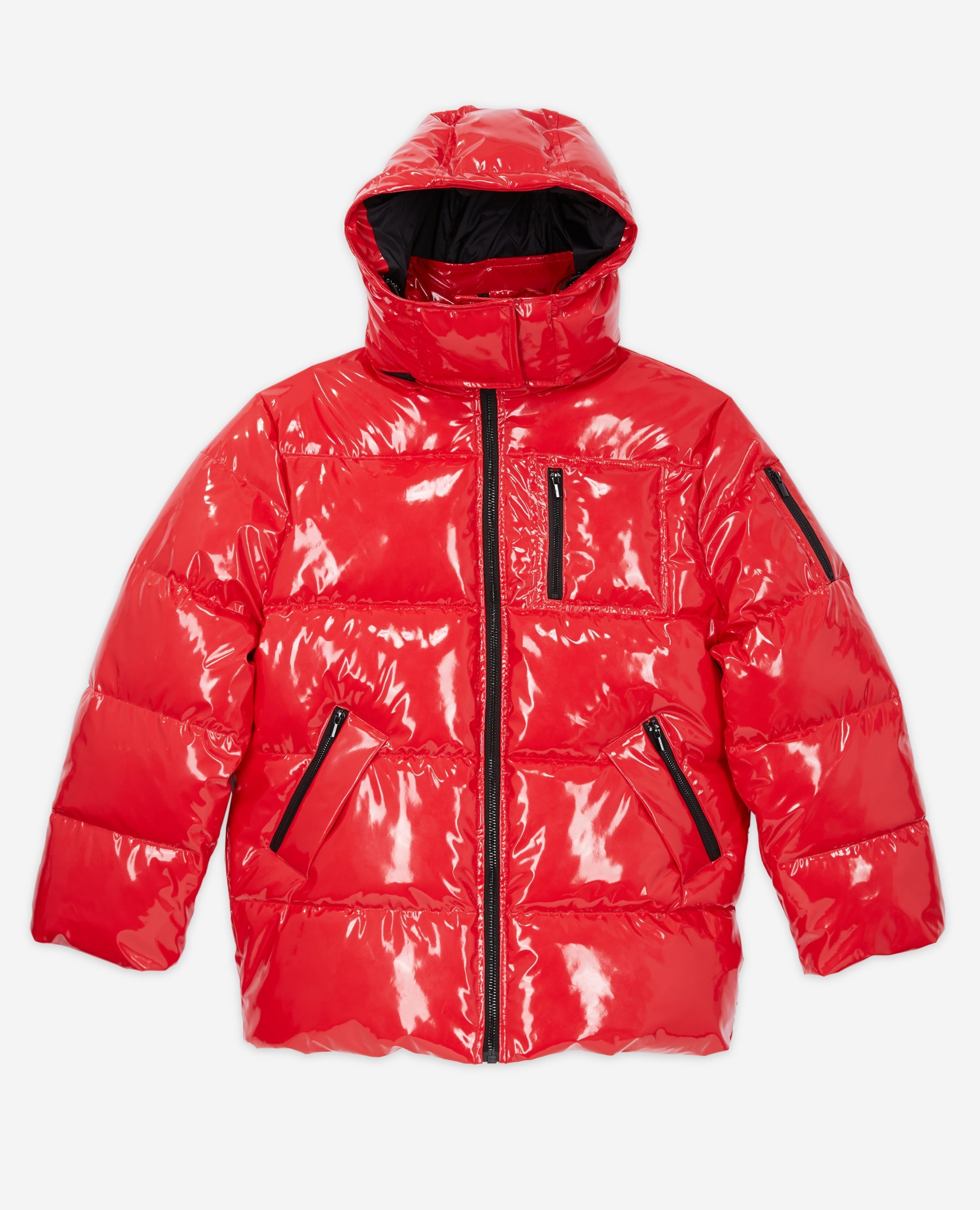 The Kooples - Doudoune À Capuche - Rouge - Femme