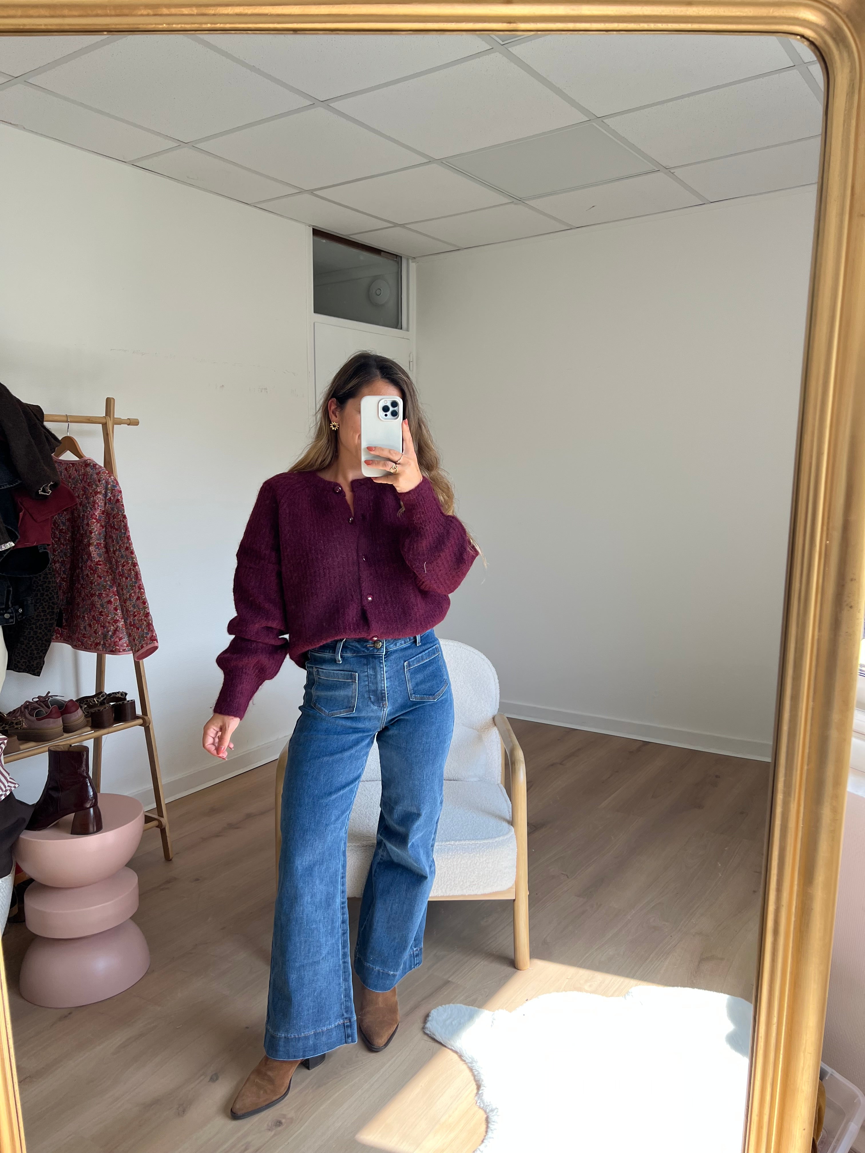 Cardigan Irène Bordeaux
