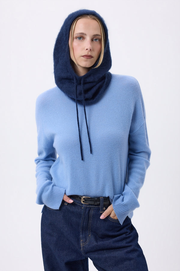 Balaclava – Brushed Cashmere Feather - Bleu Marine - Mixte