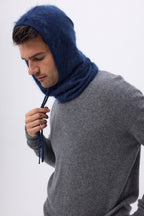 Balaclava – Brushed Cashmere Feather - Bleu Marine - Mixte