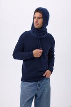 Balaclava – Brushed Cashmere Feather - Bleu Marine - Mixte