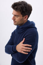 Balaclava – Brushed Cashmere Feather - Bleu Marine - Mixte
