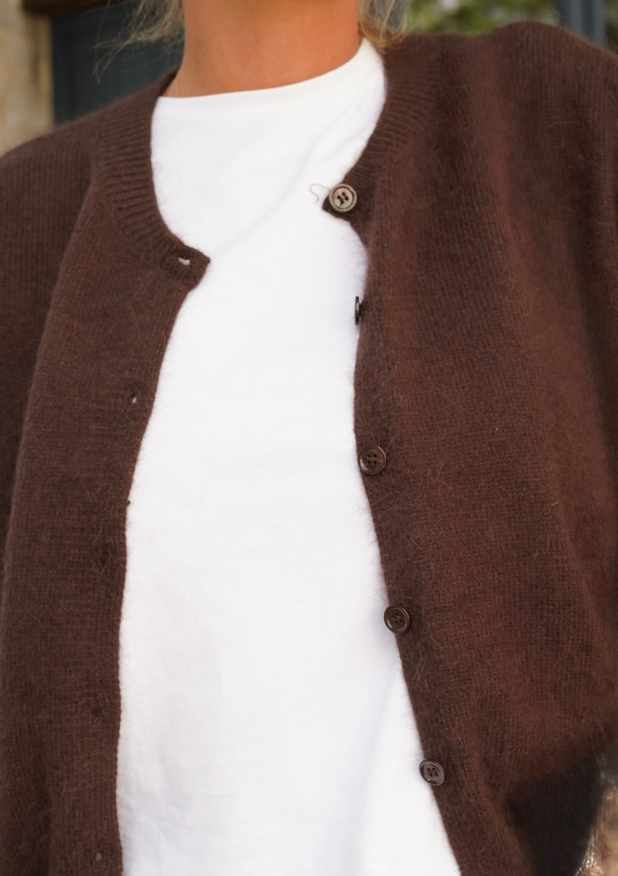Ernest Angora Chocolate Vest