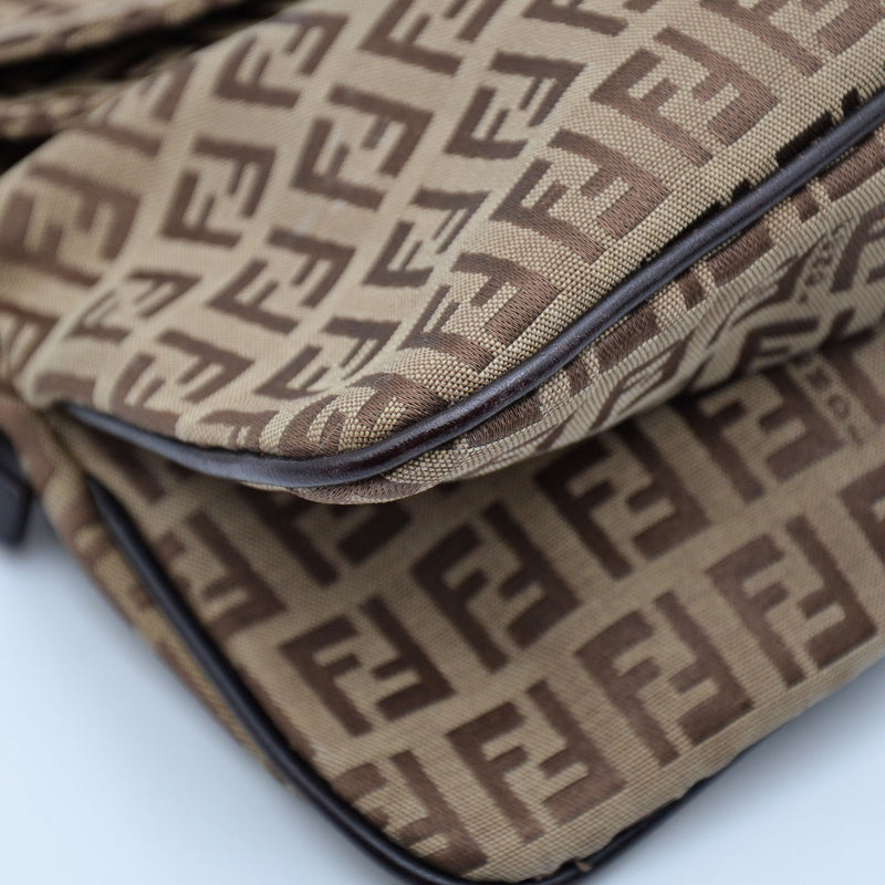 Fendi Baguette Toile Zucchino Jacquard Marron