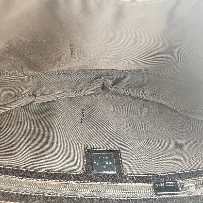 Fendi Baguette Toile Zucchino Jacquard Marron