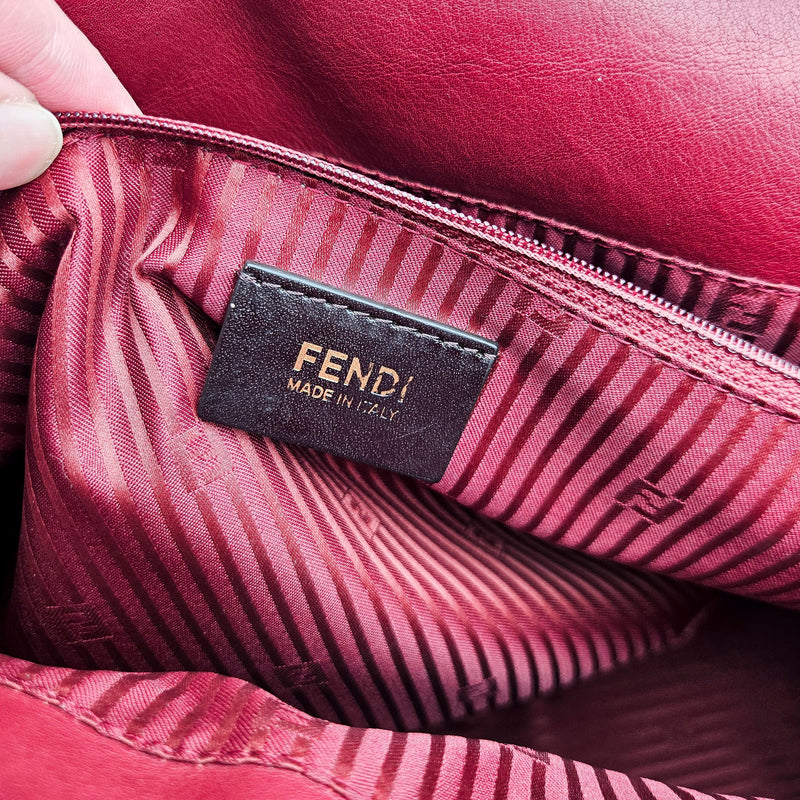 Fendi Mama Baguette Leather Red