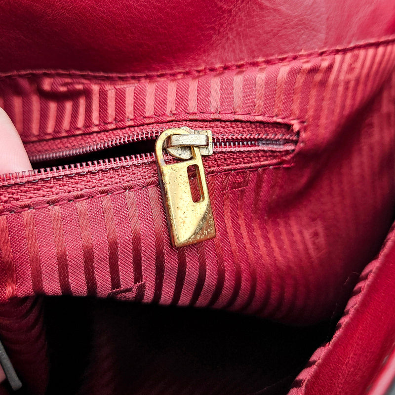 Fendi Mama Baguette Leather Red