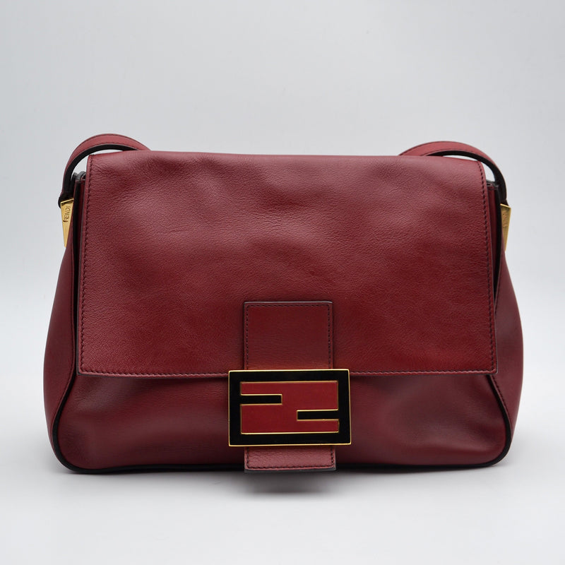 Fendi Mama Baguette Leather Red