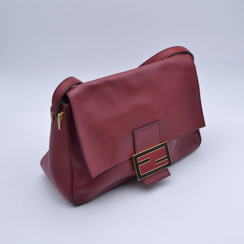 Fendi Mama Baguette Leather Red