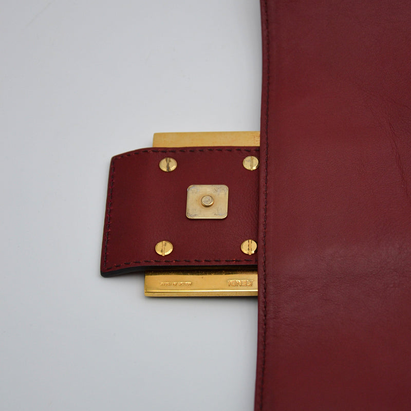 Fendi Mama Baguette Leather Red