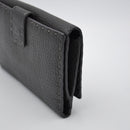 Portefeuille Fendi Selleria Cuir Grainé Gris Anthracite Unisexe