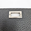 Portefeuille Fendi Selleria Cuir Grainé Gris Anthracite Unisexe
