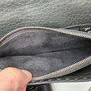 Portefeuille Fendi Selleria Cuir Grainé Gris Anthracite Unisexe