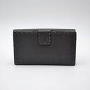 Portefeuille Fendi Selleria Cuir Grainé Gris Anthracite Unisexe