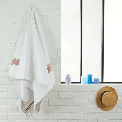 Fouta Eponge Cyclades Rose poudré - 100 x 200 cm | Towel