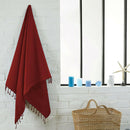 Fouta Eponge Unie Rouge- 100 x 200 cm | Towel