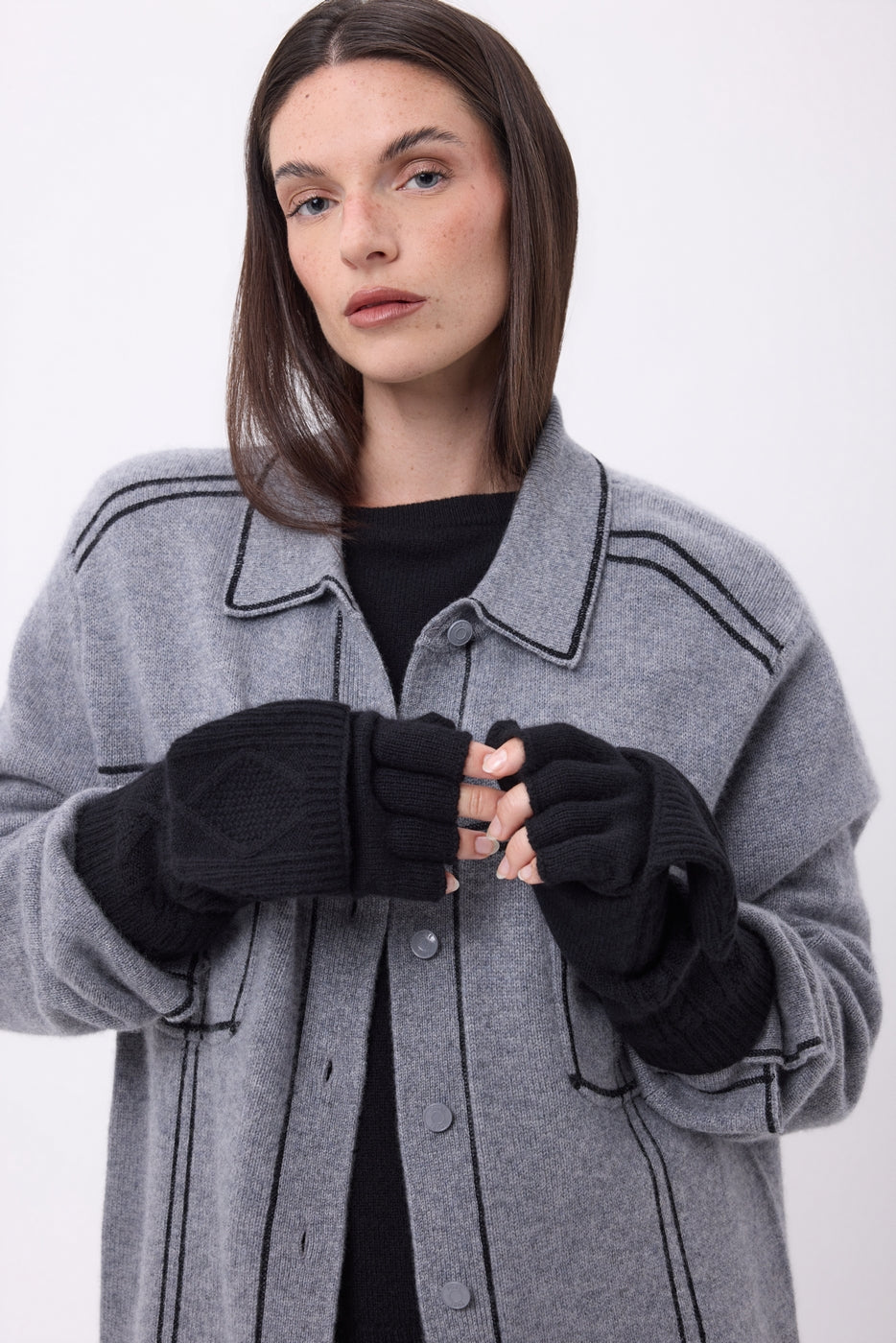 Mitones con capucha abatible Fergane - Negro - Unisex