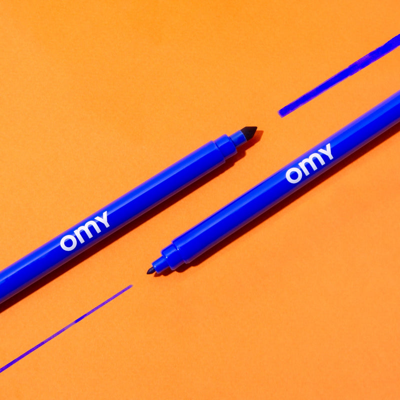 Feutre magique OMY bleu – Écriture effaçable pour coloriage créatif 