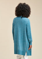 Mid-Length Iridescent Knit Cardigan