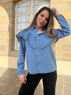 Blouse en denim Agathe