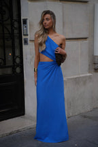 Robe Ajourée Faustine - Bleu Roi